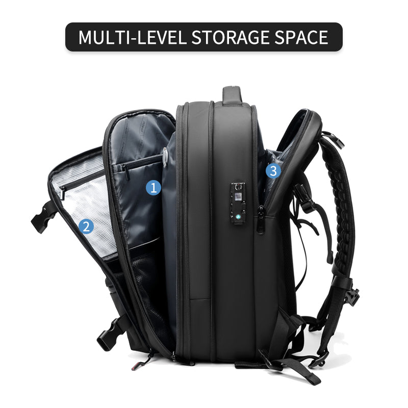 Expandable Travel Backpack with Vacuum Compression