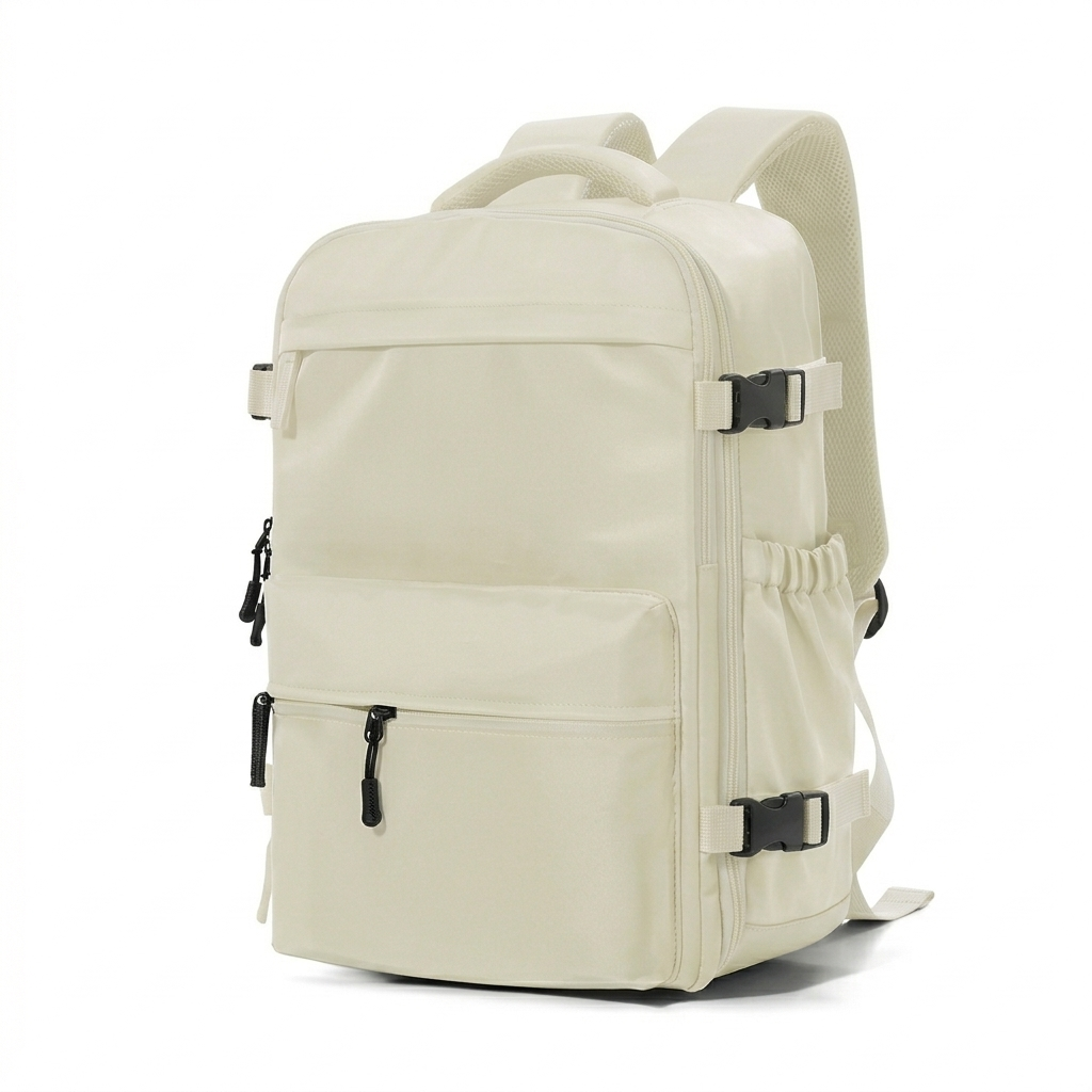 Hand Luggage 40x30x20 Beige Backpack – Lightweight & Approved for All Airlines