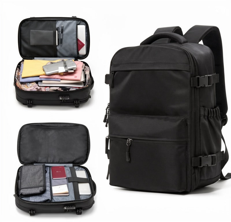 Handbagage 40x30x20 zwarte rugzak – lichtgewicht en goedgekeurd voor alle luchtvaartmaatschappijen
