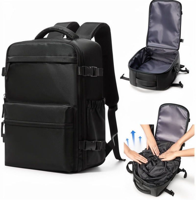 Handbagage 40x30x20 zwarte rugzak – lichtgewicht en goedgekeurd voor alle luchtvaartmaatschappijen