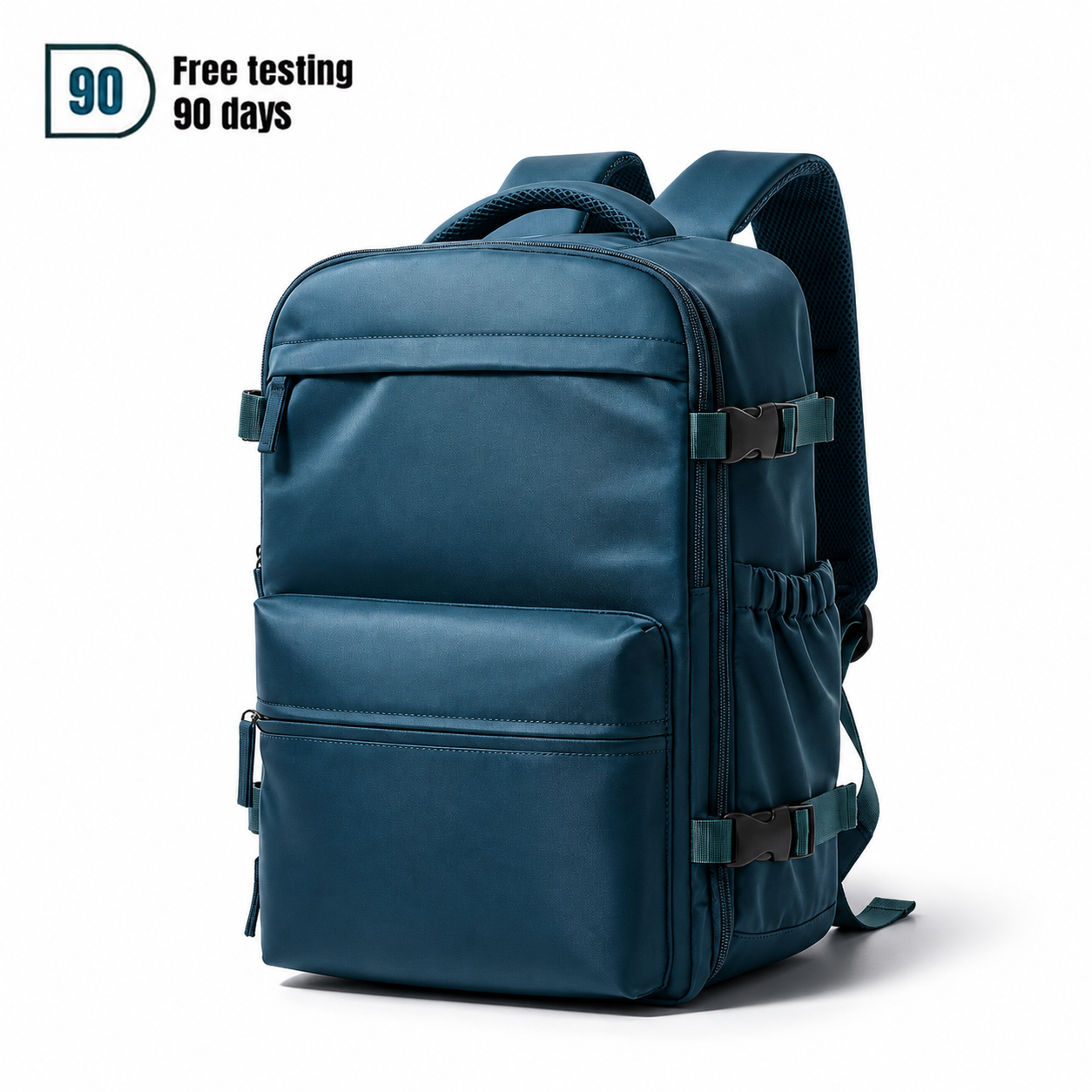 Handbagage 40x30x20 blauwe rugzak – lichtgewicht en goedgekeurd voor alle luchtvaartmaatschappijen