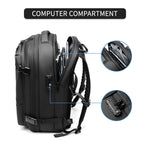 Expandable Travel Backpack with Vacuum Compression