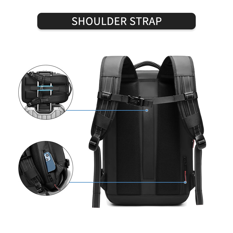 Expandable Travel Backpack with Vacuum Compression